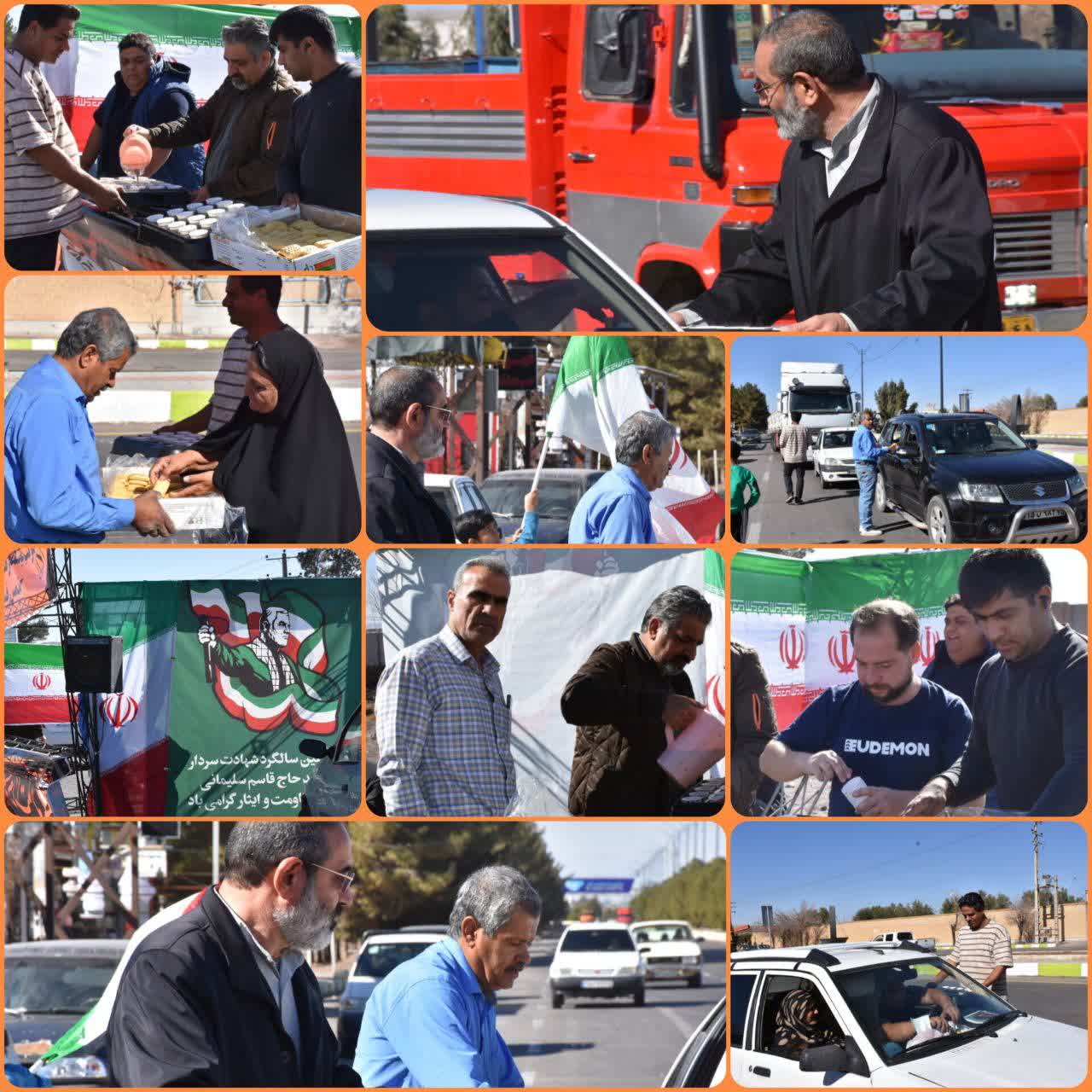 برپایی موکب باشگاه مس رفسنجان برای پذیرایی از زائران سردار مقاومت