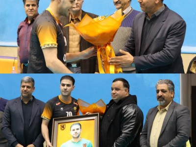 تجلیل باشگاه مس رفسنجان از احد حسن‌زاده، والیبالیست رفسنجانی تیم شهداب یزد